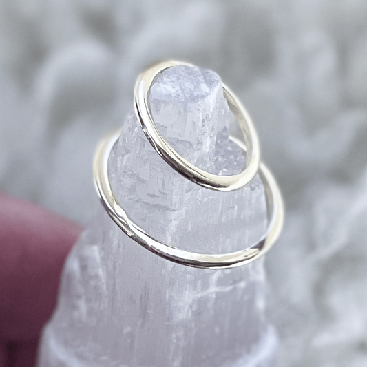 1.5 mm Midi Halo Half Round Band in Sterling Silver