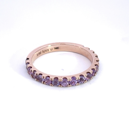 Amethyst Half Eternity Band