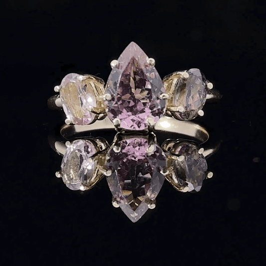 Pink Tourmaline Petal Ring