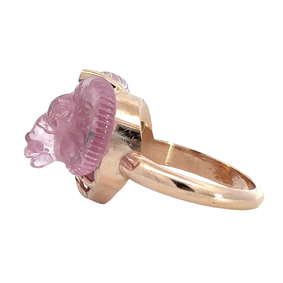 Very Pink Tourmaline Aries Ram Ring