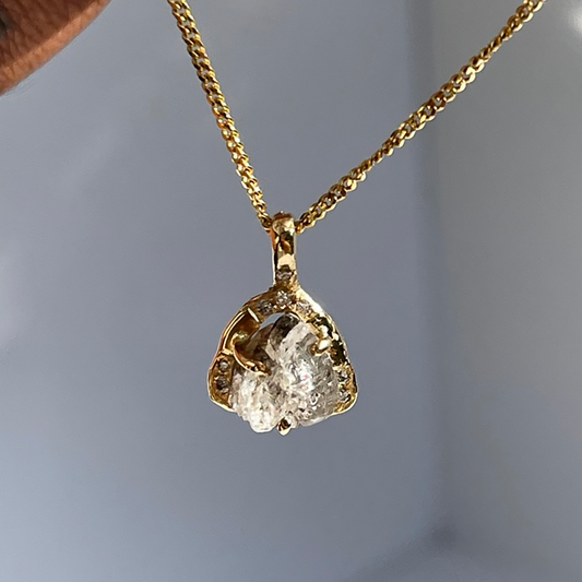 Phenacite & Diamond Pendant