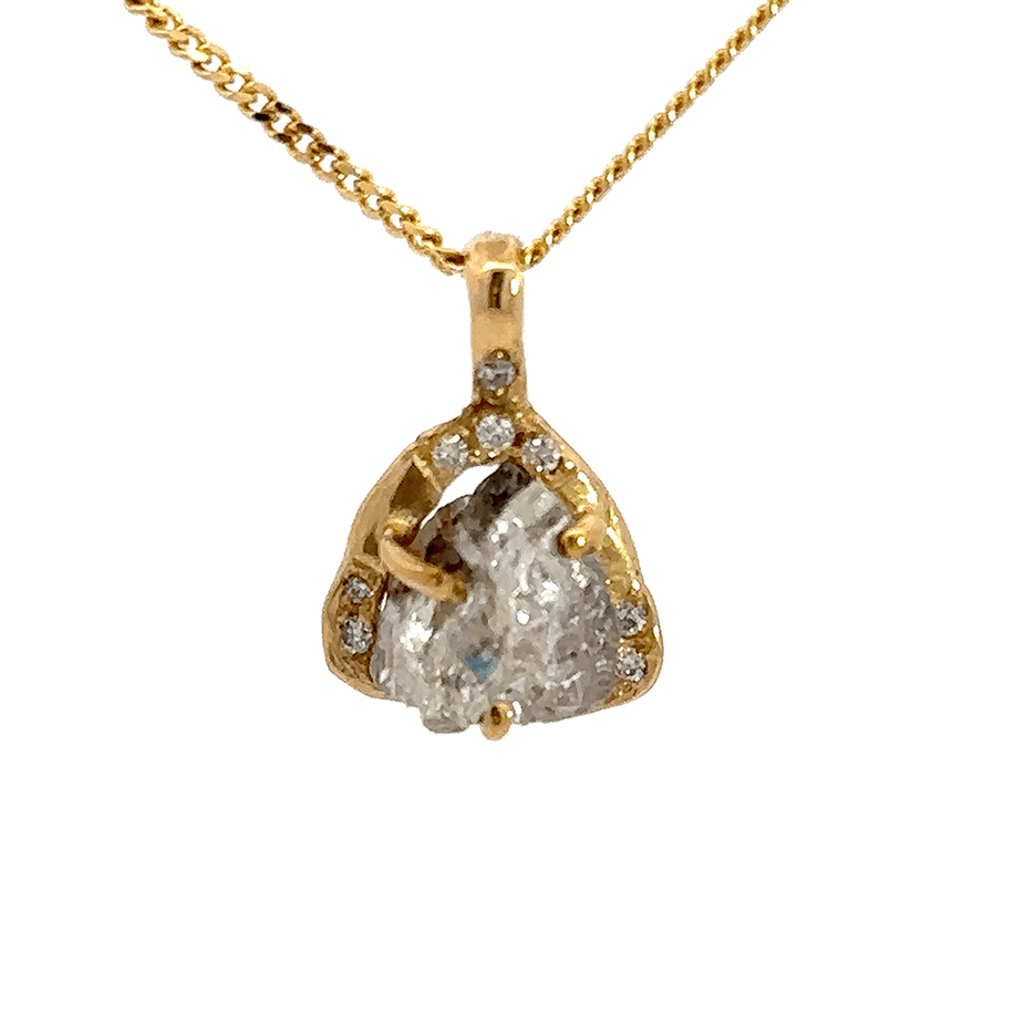 Phenacite & Diamond Pendant