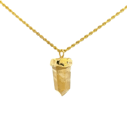 Citrine Gold Cap Pendant