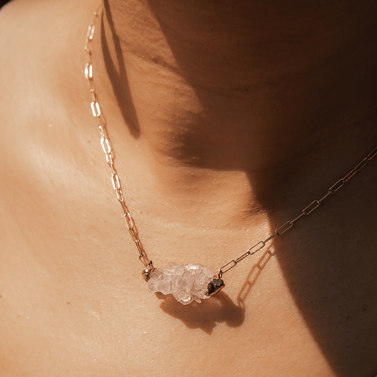 Rose Quartz Terminated Burst Pendant