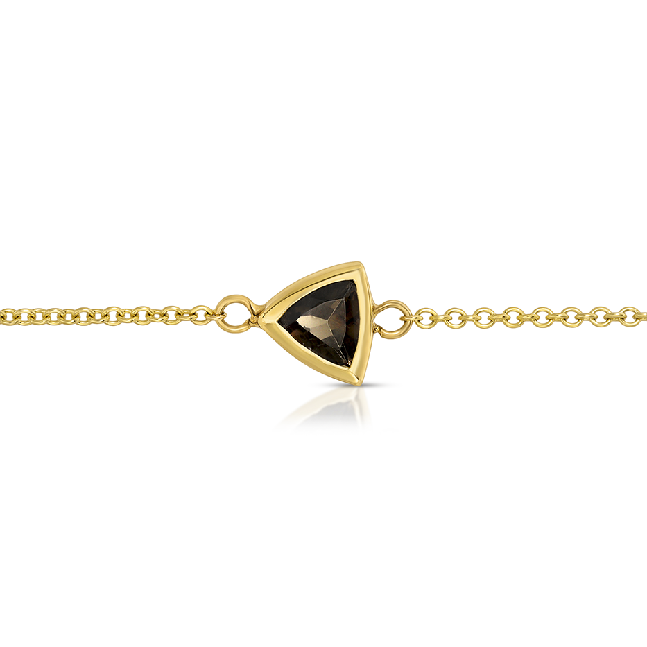 Brown Tourmaline Dravite Trillion Bracelet