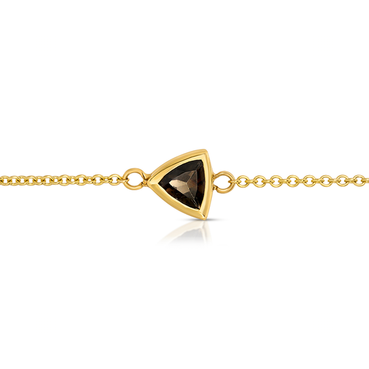 Brown Tourmaline Dravite Trillion Bracelet