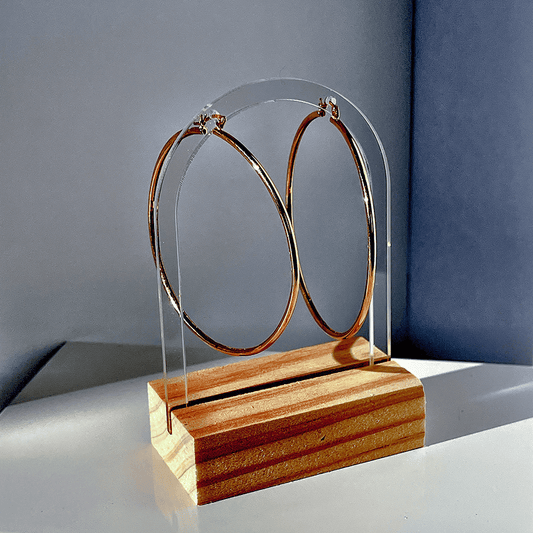 2mm 14K Yellow Gold Hoop Earrings, 2"