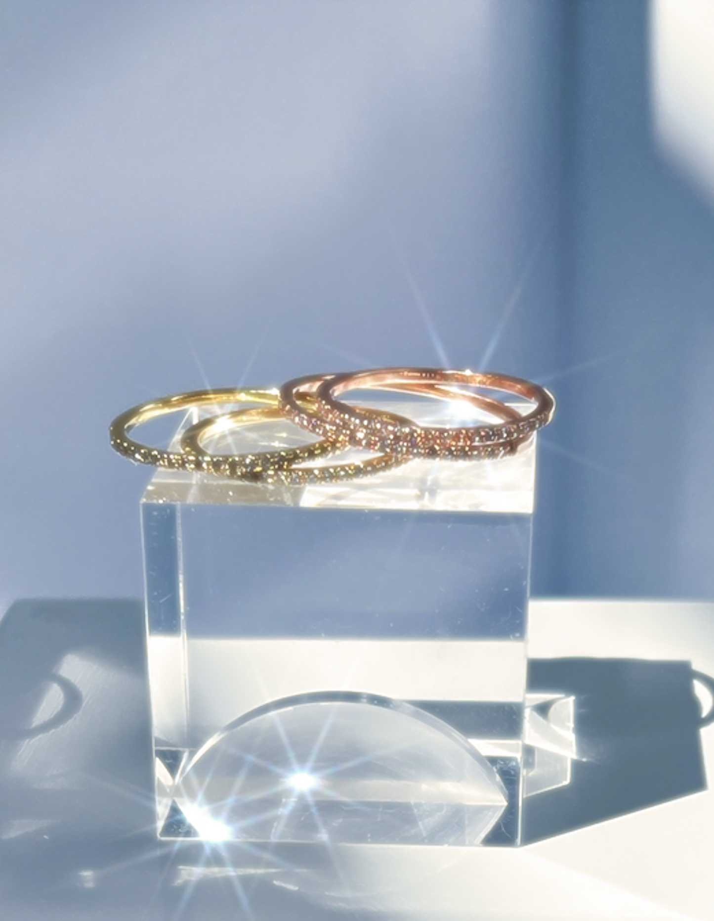 14K Gold 1.25mm Whisper Midi Half Eternity Band