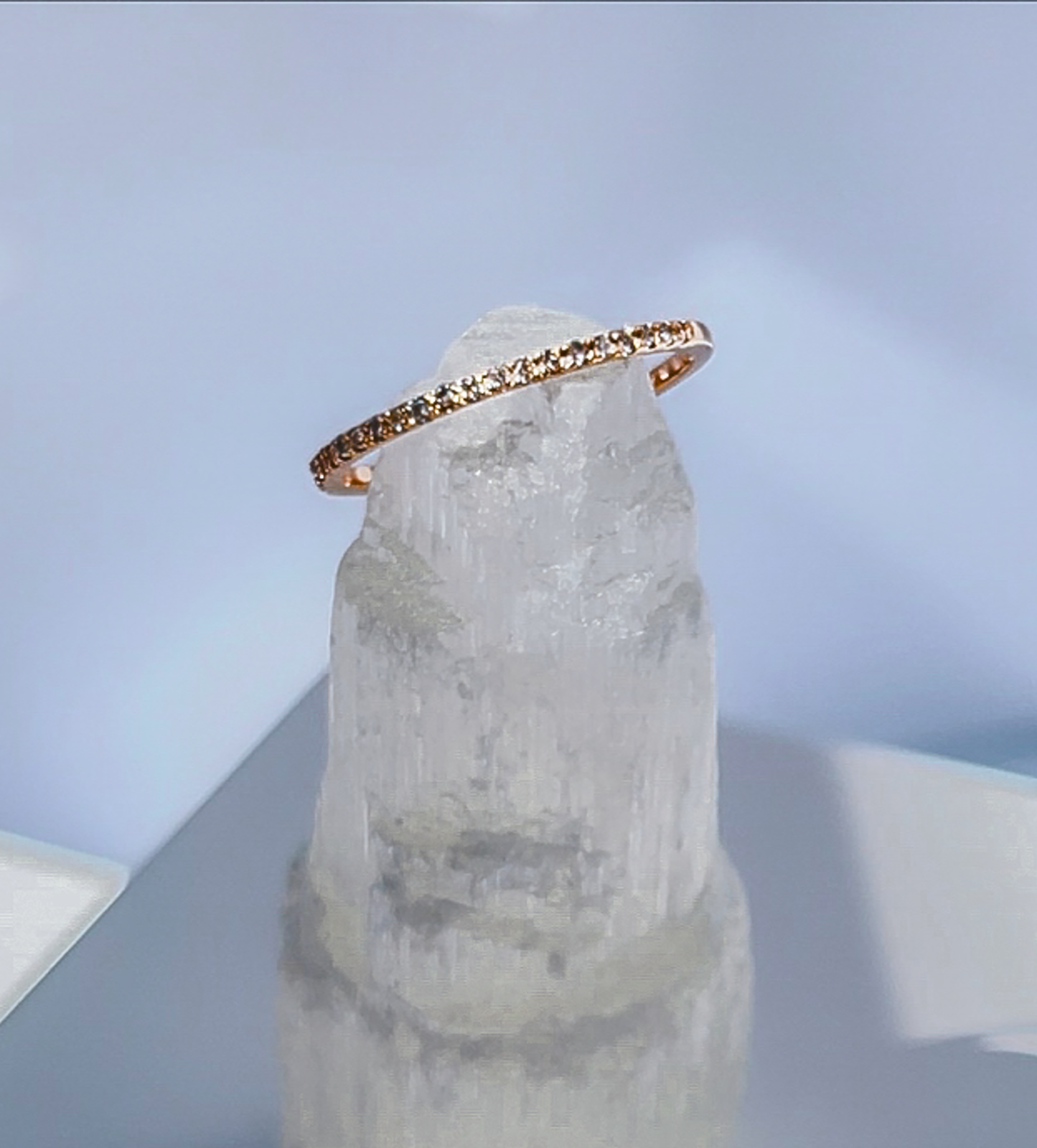 14K Gold 1.25mm Whisper Diamond Half Eternity Band