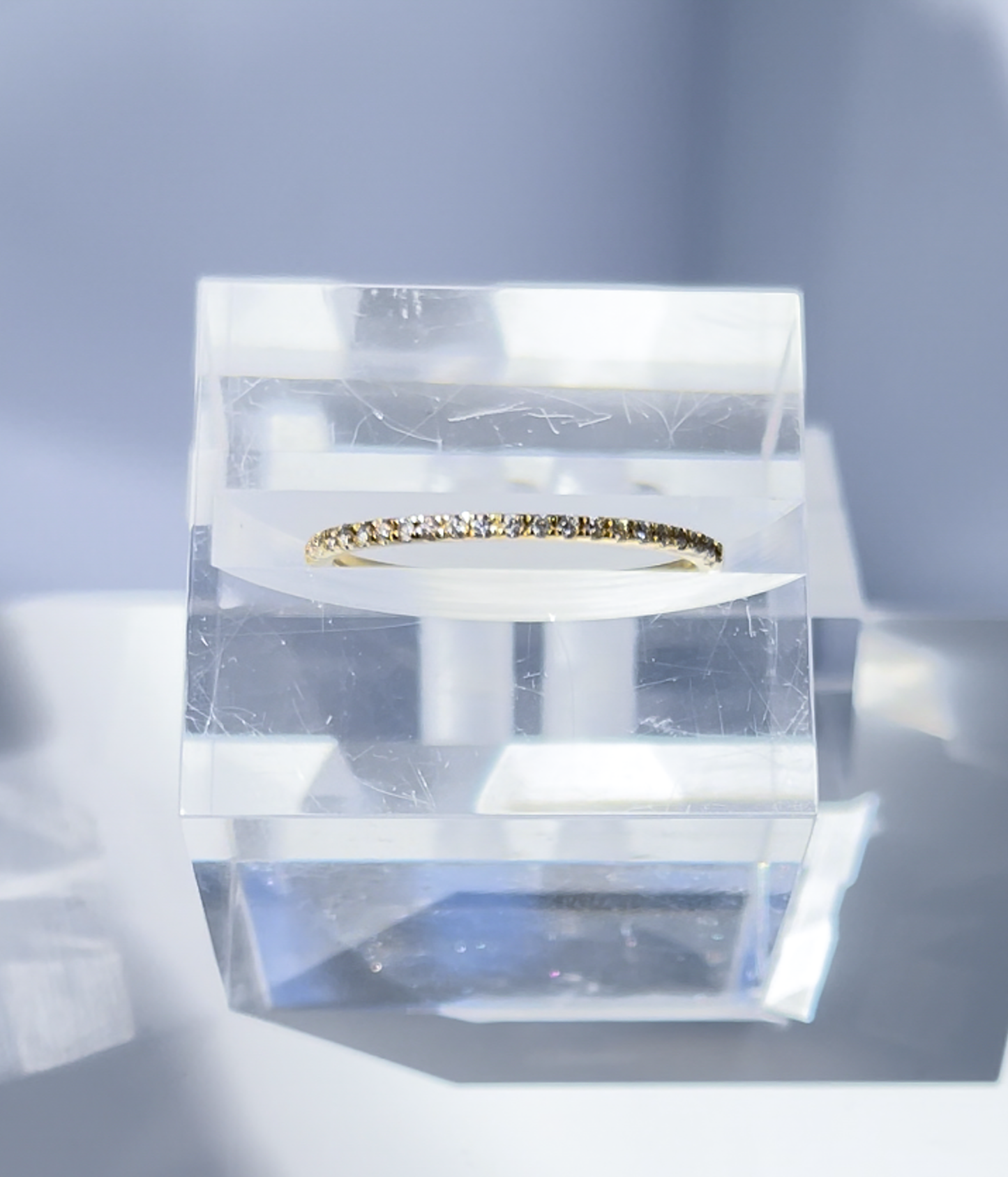 14K Gold 1.25mm Whisper Diamond Half Eternity Band