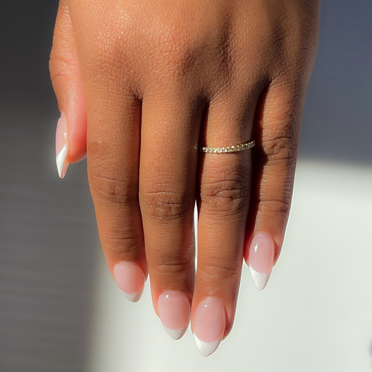 Supernova White Sapphire Half Eternity Band