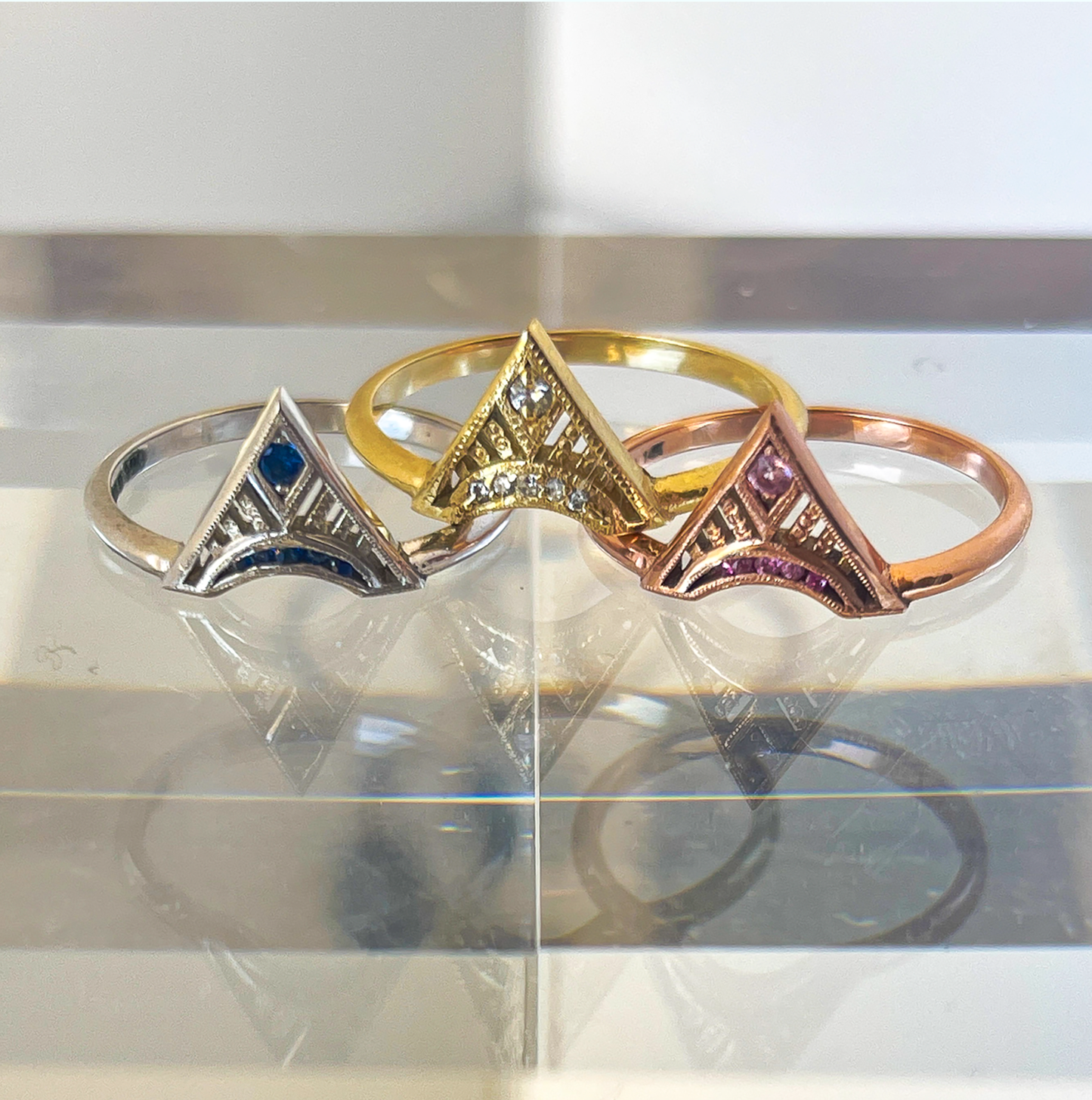 Midi Sapphire Trinity Ring