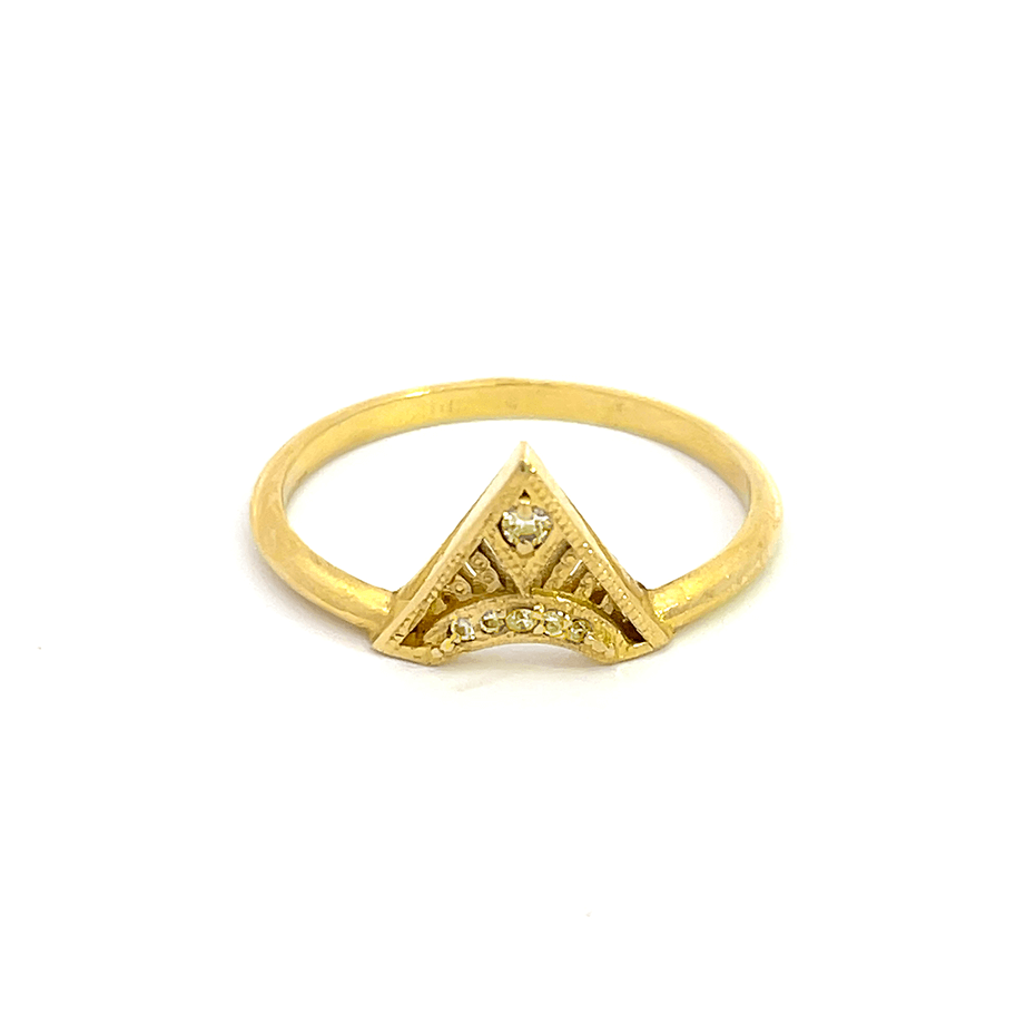 Sapphire Trinity Triangle Ring