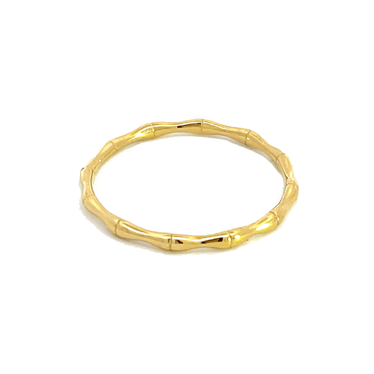 Solid 14K Gold Bamboo Ring