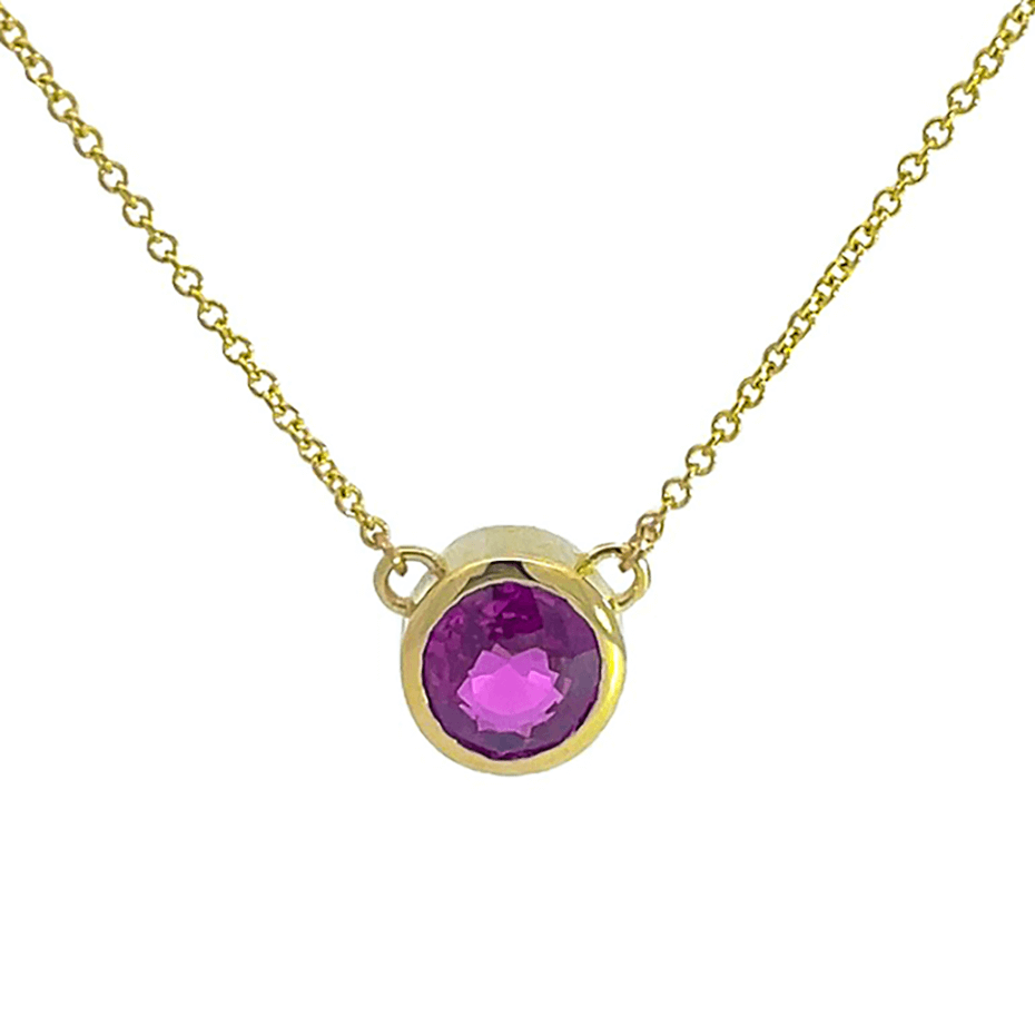 2.09 ct Pink Sapphire Solitaire Pendant