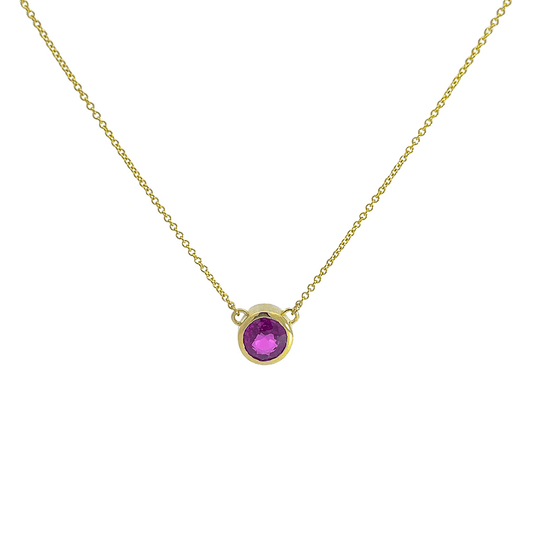 2.09 ct Pink Sapphire Solitaire Pendant