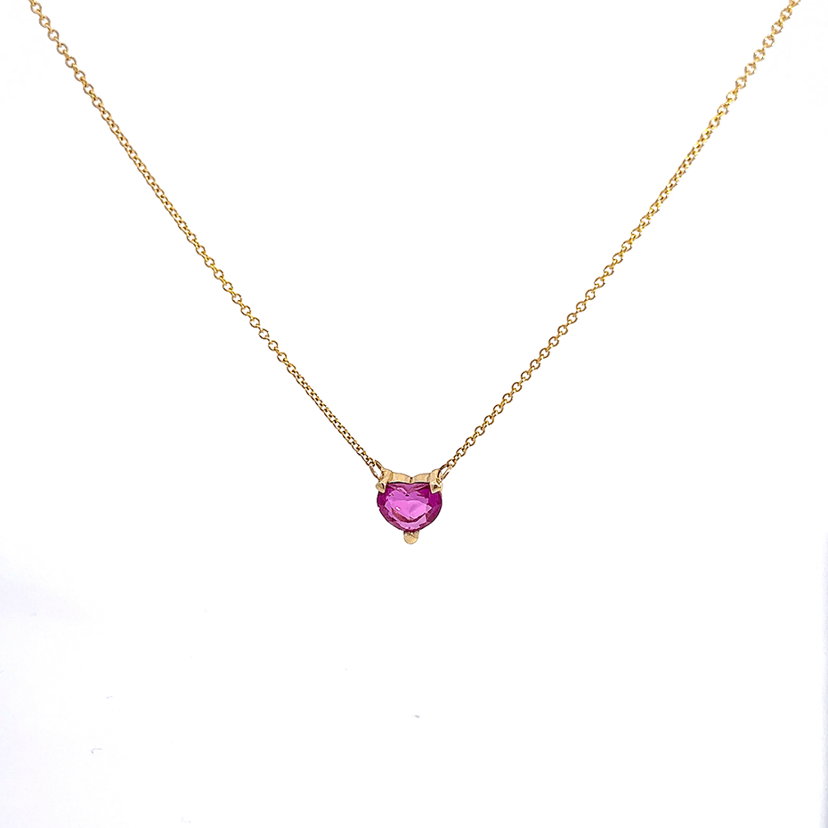 ct Pink Sapphire Heart Pendant – Michelle Minott