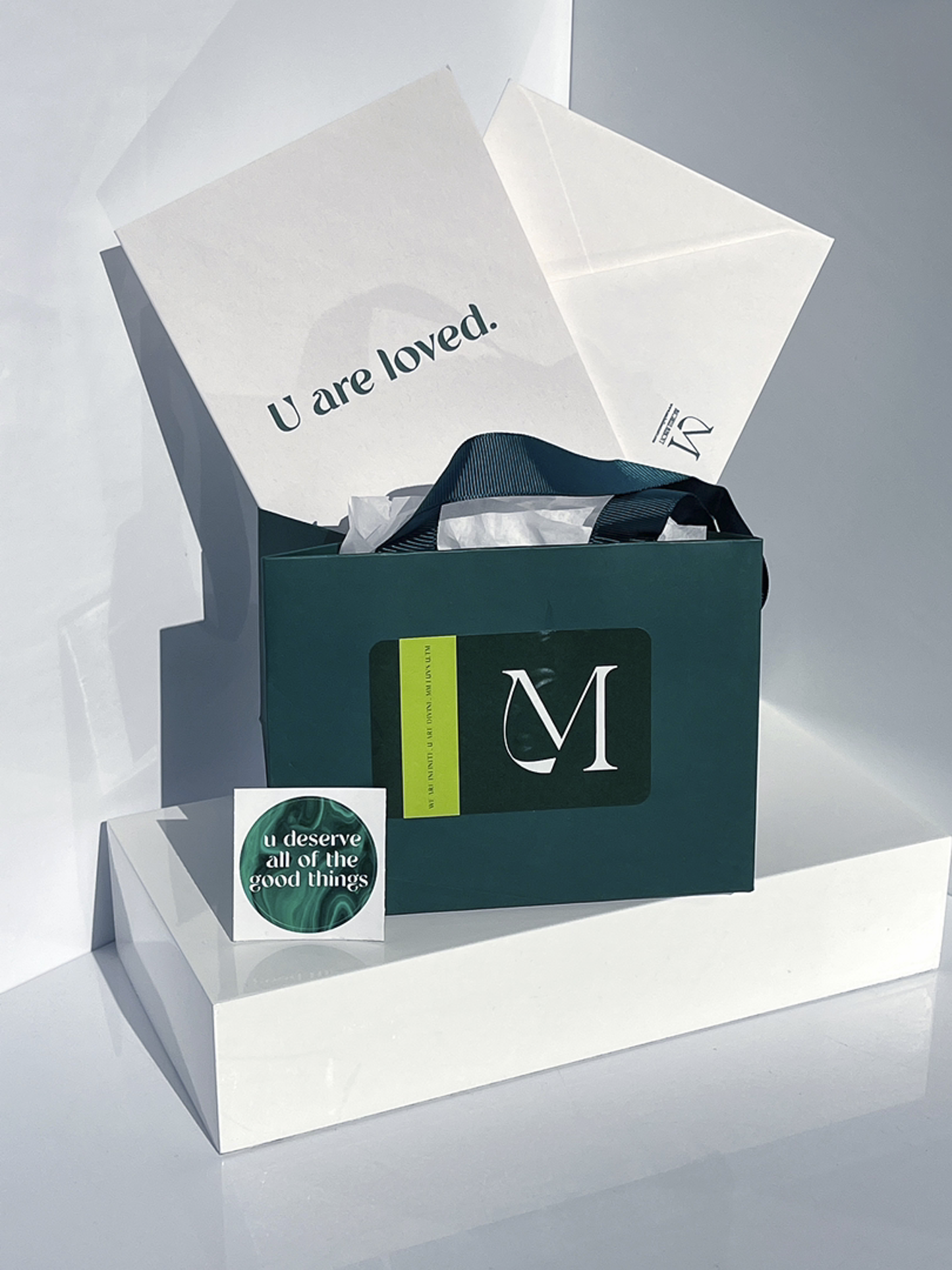Gift Bag & Greeting Card Kit – MM Branded Bag, Card & Affirmation Sticker