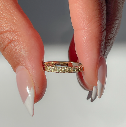 Midi Green Sapphire Crush Half Eternity Band