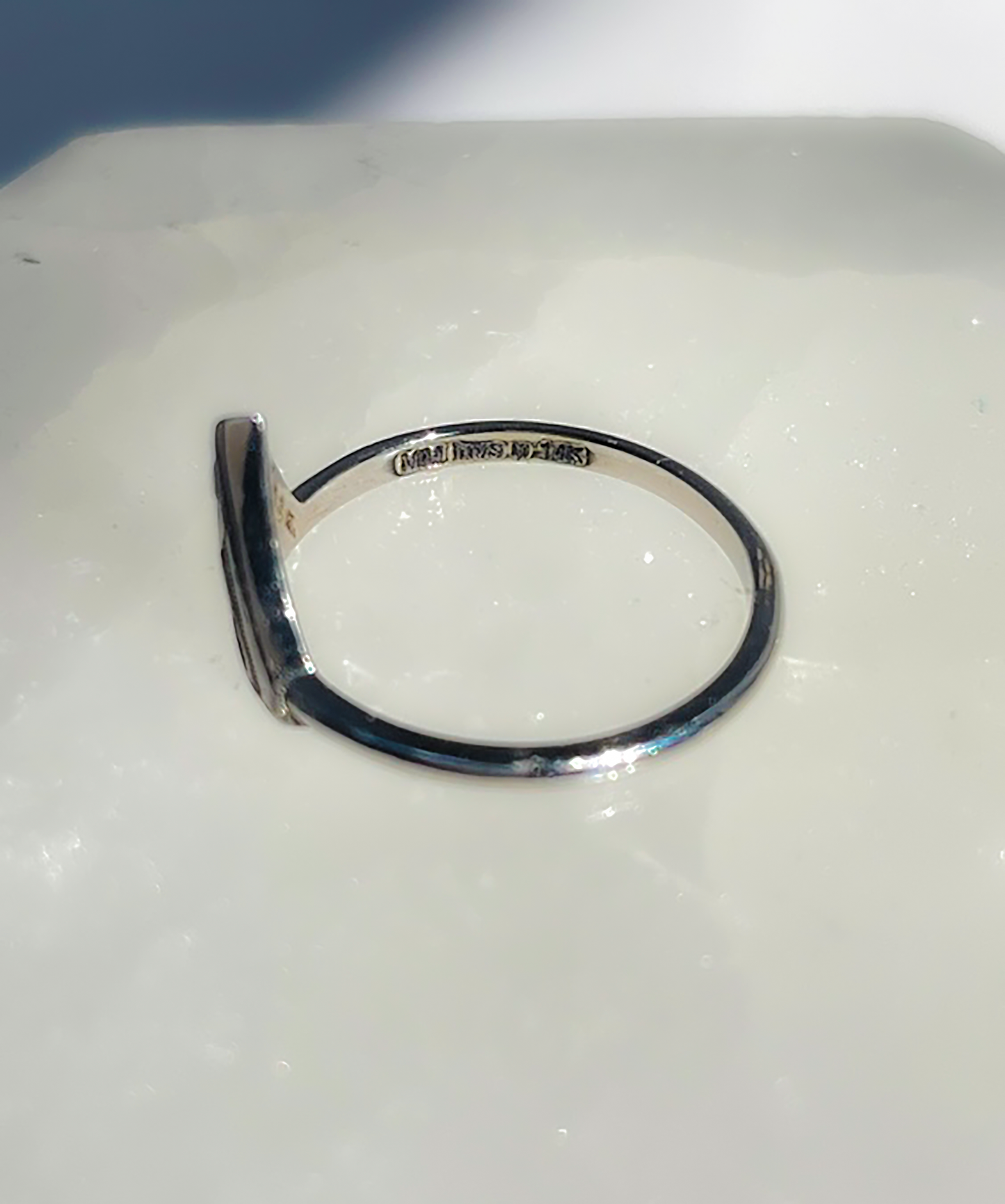 Sapphire Trinity Triangle Ring