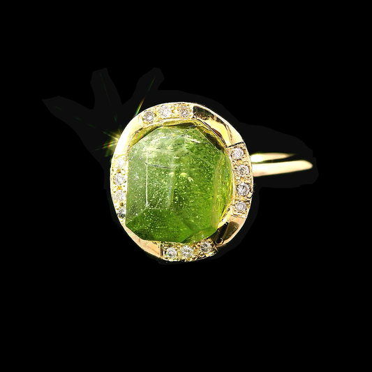 Peridot Spaced Out Gumball Ring