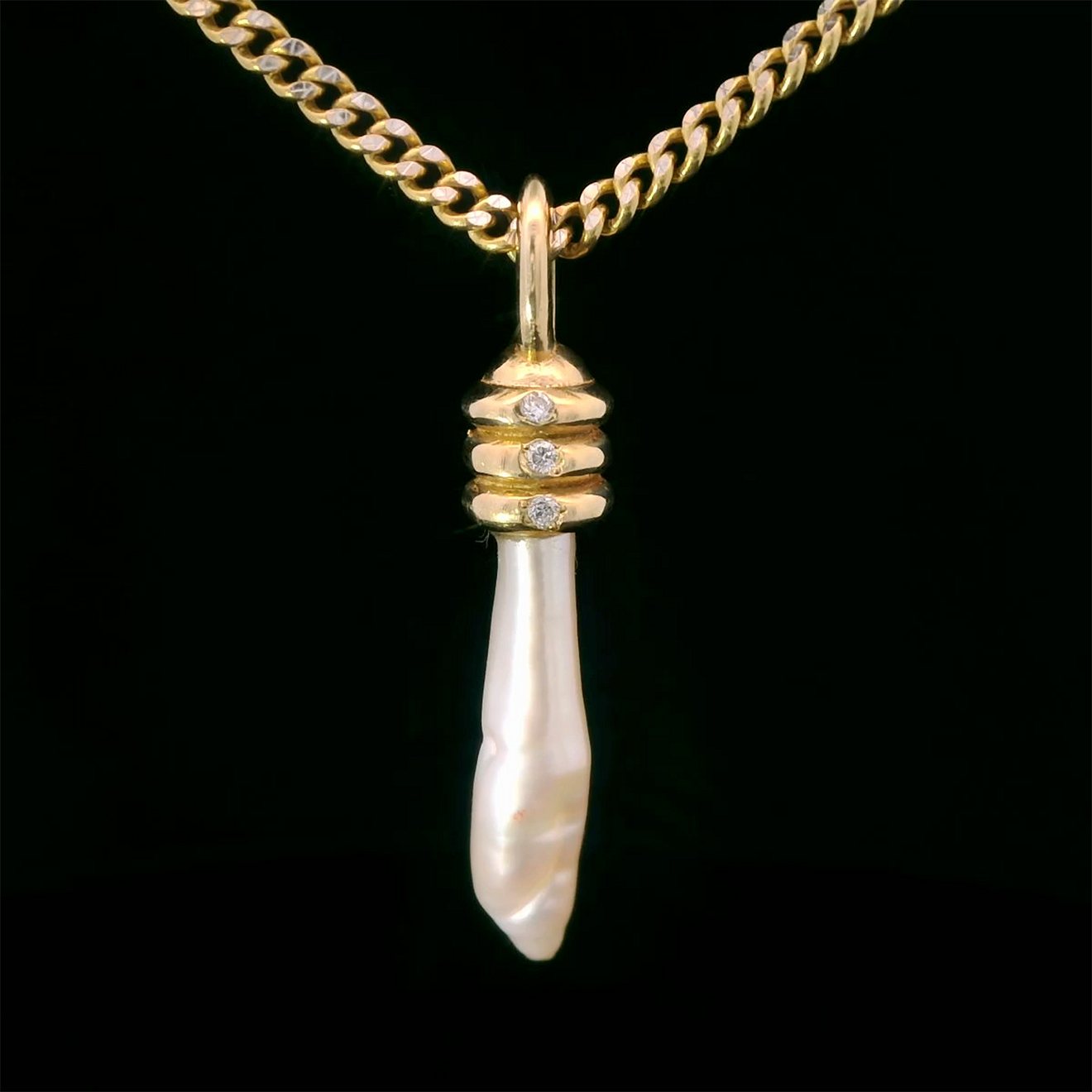 Baroque Pearl and Diamond Layered Necklace Set