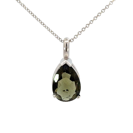 Pear Cut Moldavite Pendant