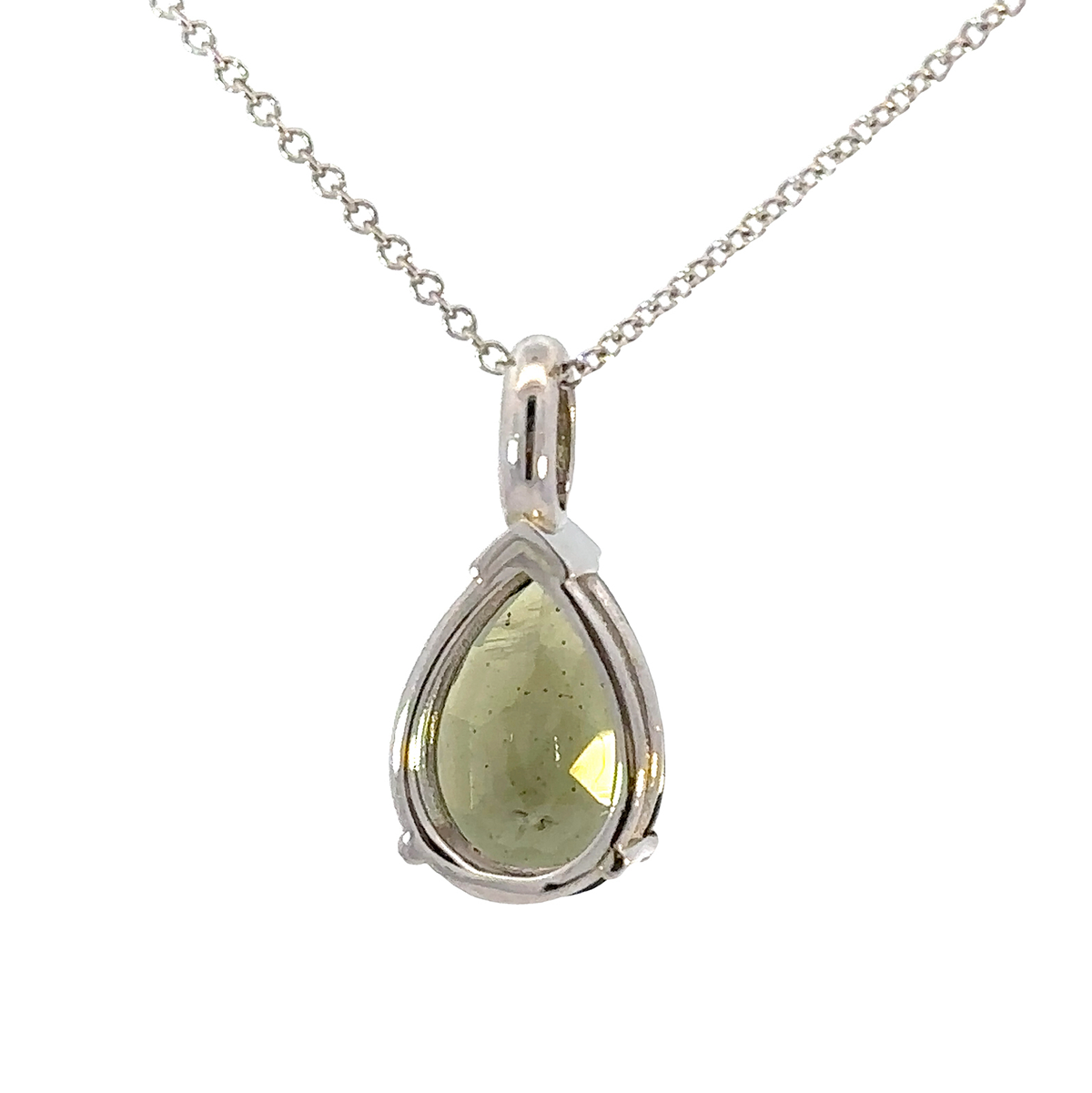 Pear Cut Moldavite Pendant