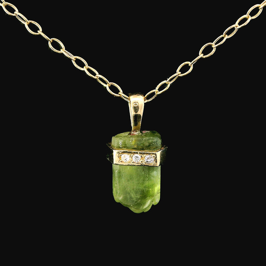 Peridot & Diamond Pendant