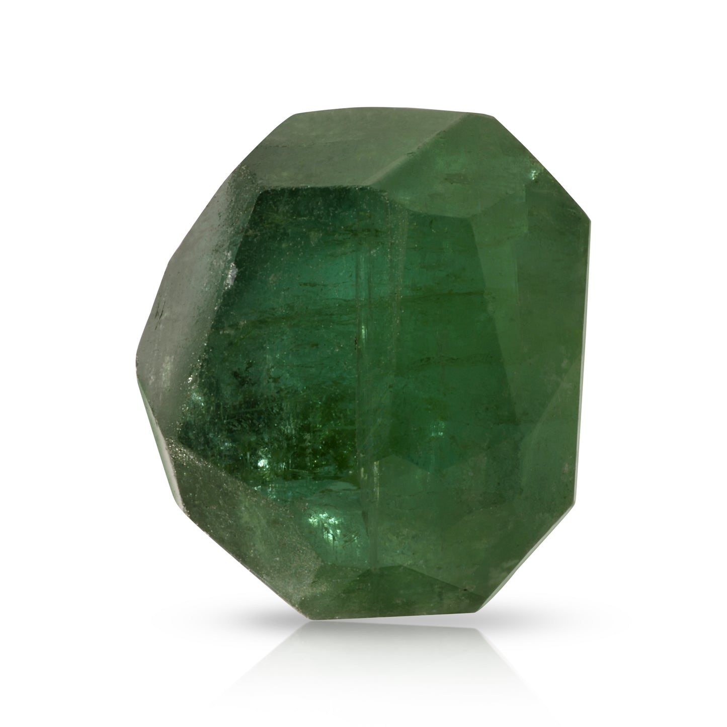 Green Tourmaline Faceted Nugget, 9.3 mm