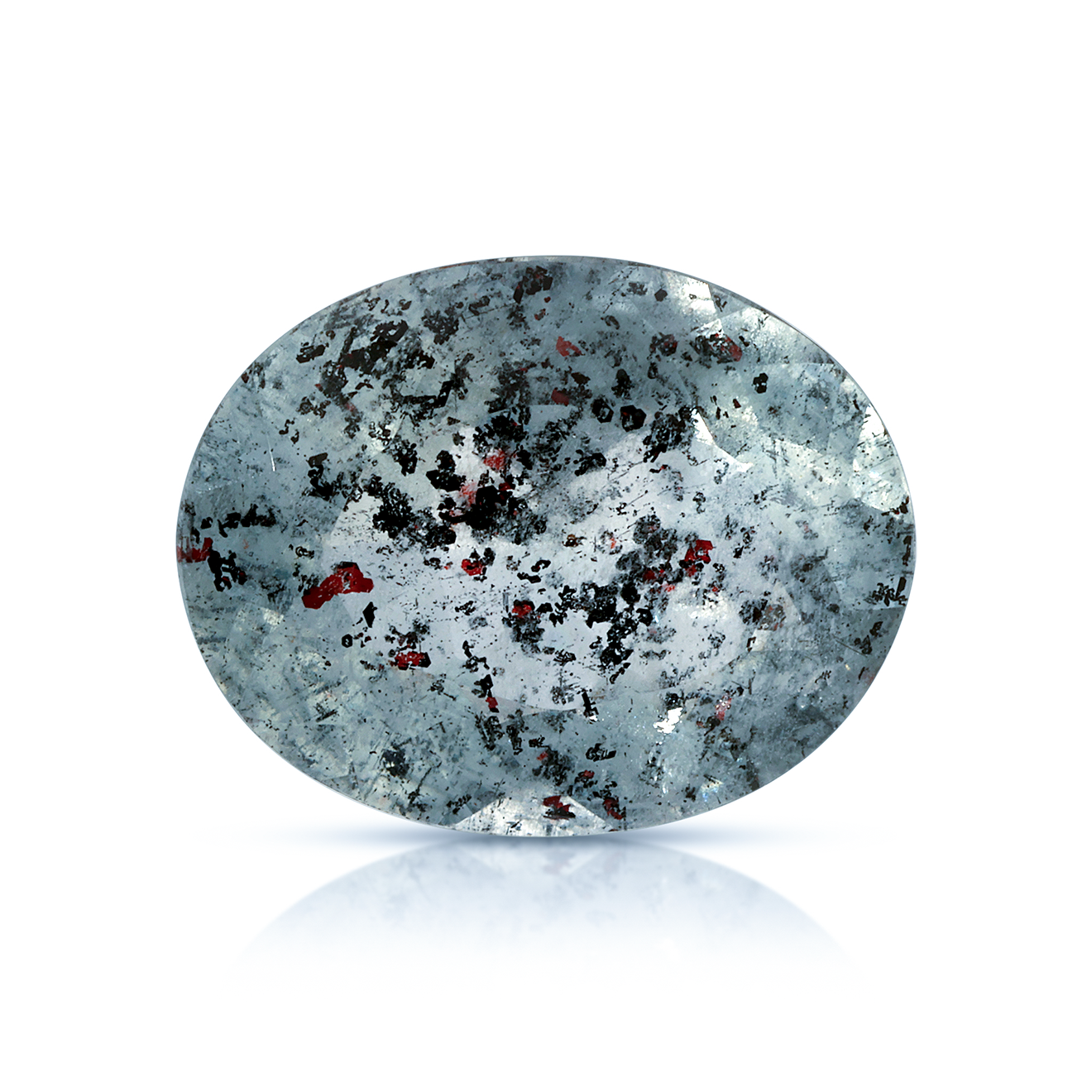 Oval Cut Faceted Leopard Aquamarine, 2.1 ct