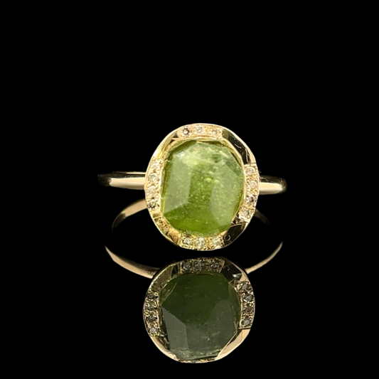 Peridot Spaced Out Gumball Ring