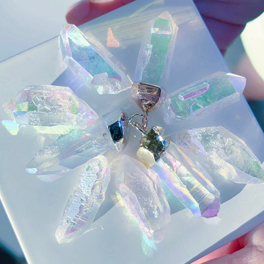 Angel Aura Quartz Charm