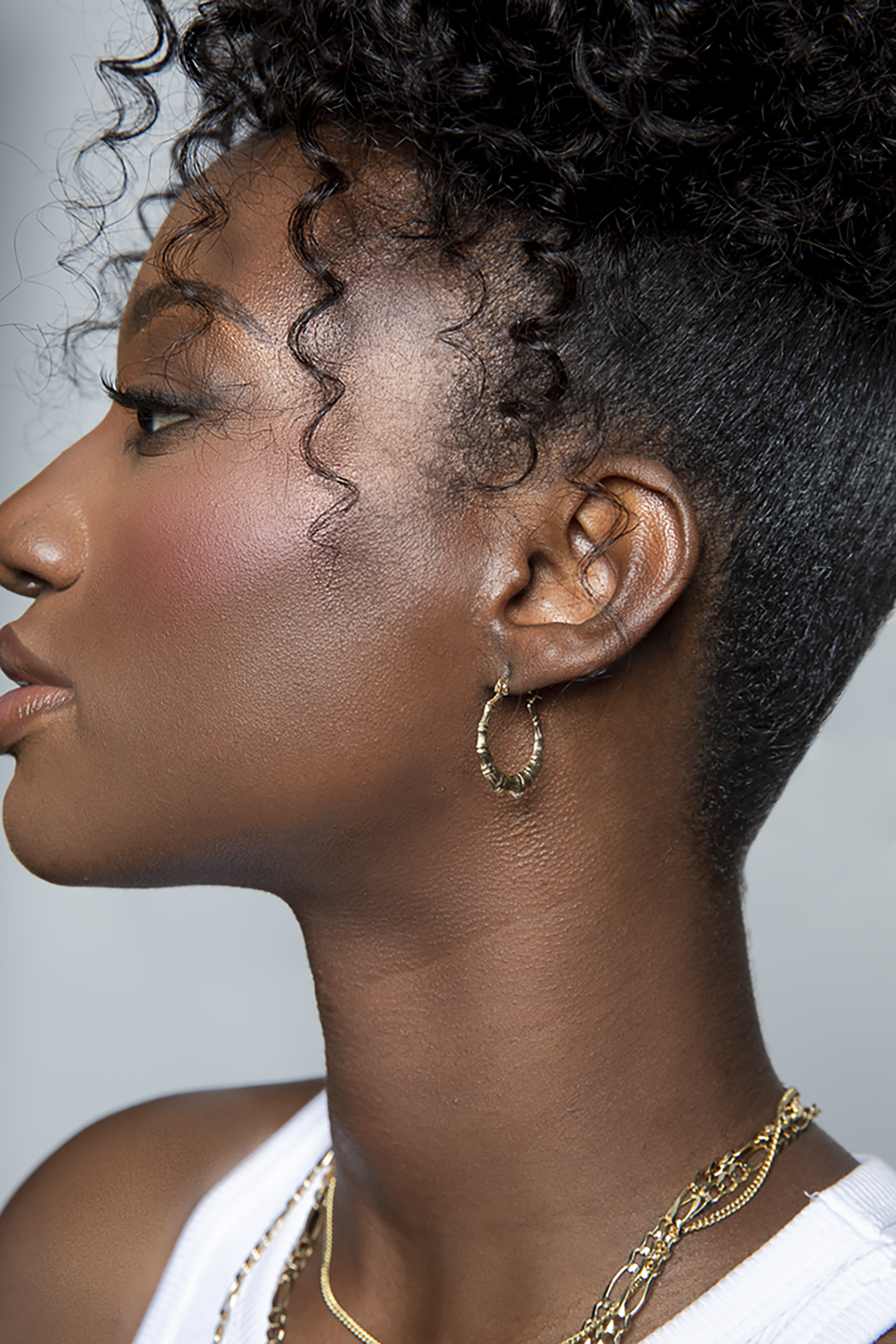 Lil' Forever Bamboo Hoops on model