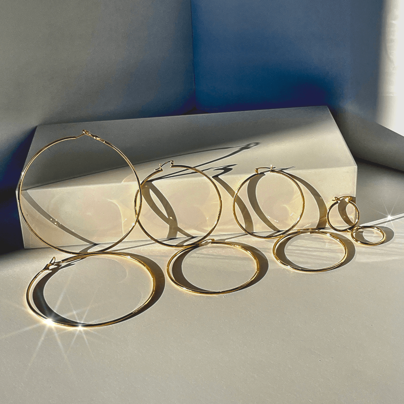 2mm 14K Yellow Gold Hoop Earrings, 1 1/2"