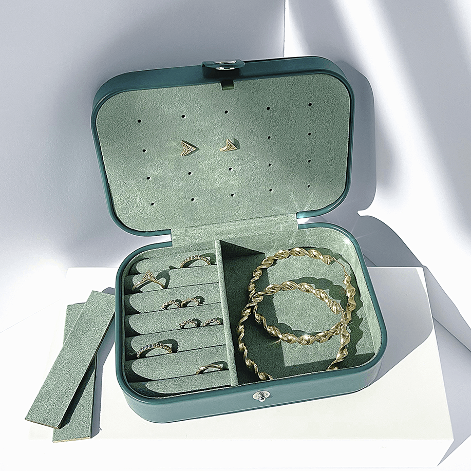 two layer travel jewelry case