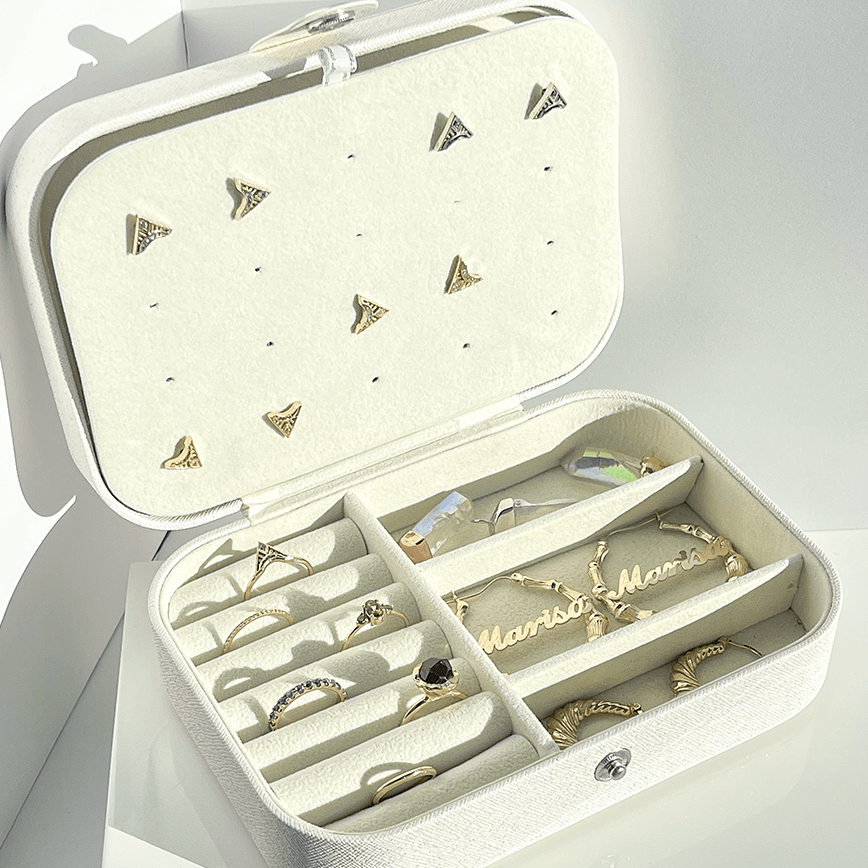 two layer travel jewelry case
